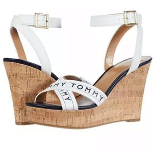 Tommy Hilfiger‎ Wedge Ankle Strap Sandals Buckle